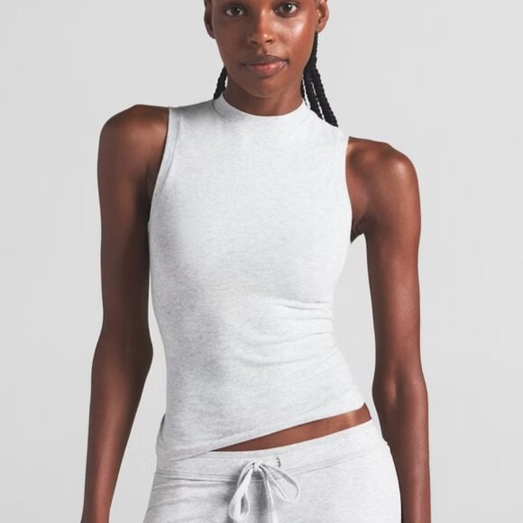 SKIMS Women's Grey Mock Neck Tank Top - Size M/L - Picture 3 of 7